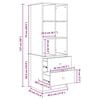 vidaXL Haut Armoire avec tiroir Ch&ecirc;ne Sonoma 45,5 x 34 x 127 cm