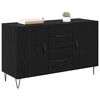 vidaXL Buffet Ch&ecirc;ne noir 100 x 36 x 60 cm Bois d'ing&eacute;nierie