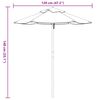 vidaXL Parasol de jardin pour enfants avec poteau en bois &Oslash;120x140 cm