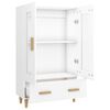vidaXL Buffet haut Blanc 70x31x115 cm Bois d'ing&eacute;nierie