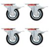 vidaXL 16 pcs Roulettes pivotantes 75 mm