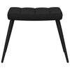 vidaXL Chaise de relaxation avec tabouret Noir Tissu