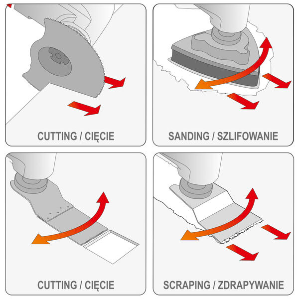 YATO Multi-outil oscillant avec batterie Li-Ion 2,0 Ah 18 V