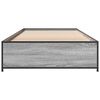 vidaXL Cadre de lit sans matelas sonoma gris 100x200 cm