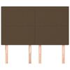 vidaXL T&ecirc;te de lit Marron fonc&eacute; 144 x 5 x 118/128 cm Tissu