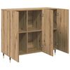 vidaXL Buffet Ch&ecirc;ne artisanal 90 x 34 x 80 cm Bois d'ing&eacute;nierie