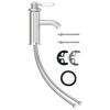 vidaXL Robinet de lavabo de salle de bain Finition chrom&eacute;e 130x180 mm