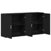 vidaXL Buffet 2 pcs Ch&ecirc;ne noir 79 x 38 x 80 cm Bois d'ing&eacute;nierie