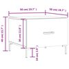 vidaXL Tables basses 2 pcs ch&ecirc;ne sonoma 50x50x40 cm bois d'ing&eacute;nierie