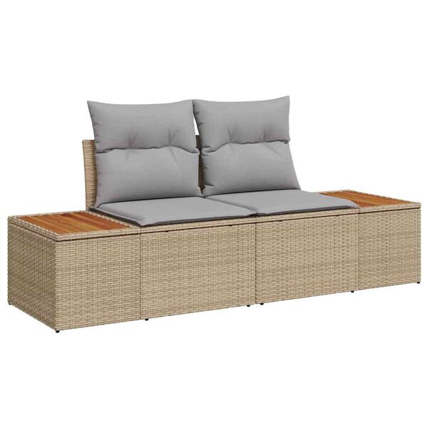 vidaXL Ensemble de salle &agrave; manger pour jardin 8 pcs Beige et gris