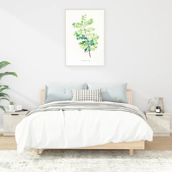 vidaXL Tables de chevet 2 pcs Gris b&eacute;ton 40x39x40 cm