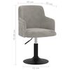 vidaXL Chaises pivotantes &agrave; manger lot de 2 Gris clair Velours