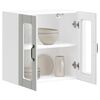 vidaXL Armoire murale de cuisine avec porte en verre Lucca blanc