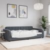 vidaXL Lit de repos sans matelas gris fonc&eacute; 100x200 cm velours