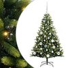 vidaXL Arbre de No&euml;l artificiel &agrave; charni&egrave;res 150 LED Vert 120 cm