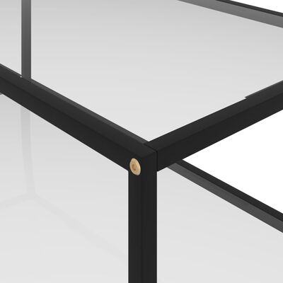 vidaXL Table basse Transparent 100x50x35 cm Verre trempé