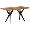 vidaXL Table &agrave; manger 140x70x76 cm Bois de r&eacute;cup&eacute;ration massif