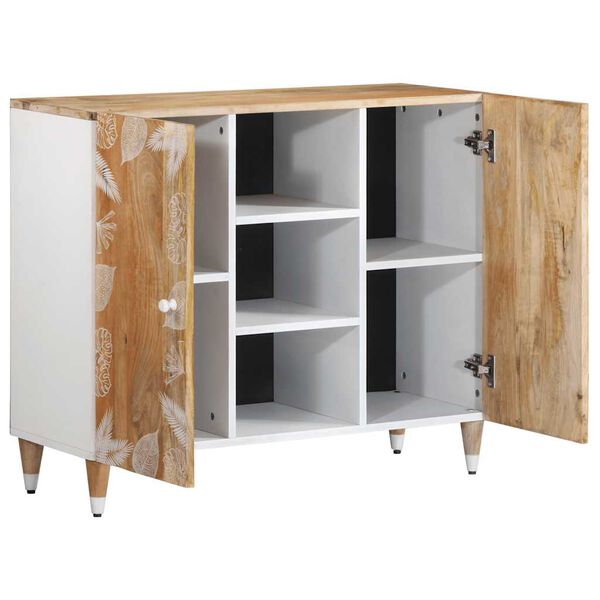vidaXL Buffet 90x33,5x75 cm bois massif de manguier