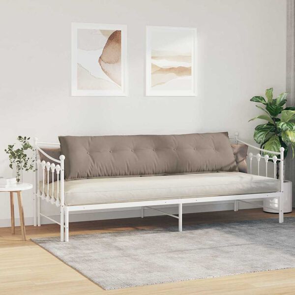 vidaXL Coussin de Dos Taupe 200 x 50 cm Tissu en microfibre