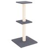vidaXL Arbre &agrave; chat avec griffoirs en sisal gris fonc&eacute; 73 cm