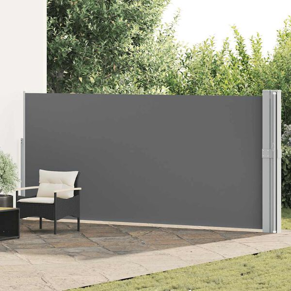 vidaXL Auvent lat&eacute;ral r&eacute;tractable de patio 170x1200 cm Anthracite