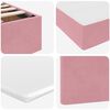 vidaXL Lit avec rangement et matelas Rose 90 x 190 cm Velours