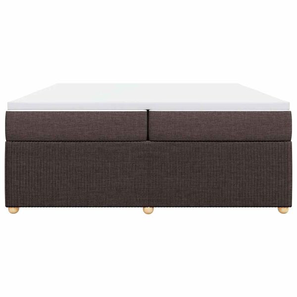 vidaXL Sommier &agrave; lattes de lit avec matelas Marron fonc&eacute; 200x200 cm