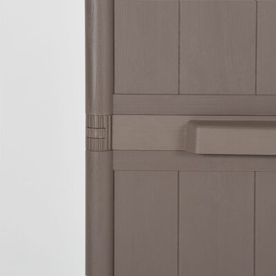 Vidaxl armoire de rangement d'extérieur gris et noir 65x37x165 cm pp VIDAXL  Pas Cher 