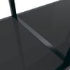 vidaXL Table console Noir 200x35x75,5 cm Verre tremp&eacute;