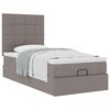 vidaXL Cadre de lit ottoman avec matelas taupe 90x190 cm tissu