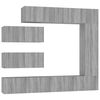 vidaXL Ensemble de meubles TV 7 pcs Sonoma gris Bois d'ing&eacute;nierie
