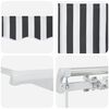 vidaXL Auvent manuel rétractable anthracite et blanc 400x300 cm