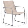 vidaXL Salon de jardin 4 pcs Tissu et acier Cr&egrave;me