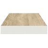 vidaXL &Eacute;tag&egrave;res flottantes 4 pcs ch&ecirc;ne et blanc 60x23,5x3,8 cm MDF