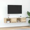 vidaXL Meubles TV 2 pcs chêne sonoma 60x31x25,5 cm bois d'ingénierie