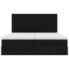 VidaXL Cadre de lit ottoman avec matelas noir 160x200 cm velours