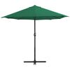 vidaXL Parasol d'extérieur et mât en aluminium 460x270 cm vert