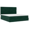 VidaXL Cadre de lit ottoman avec matelas vert fonc&eacute; 180x200cm velours