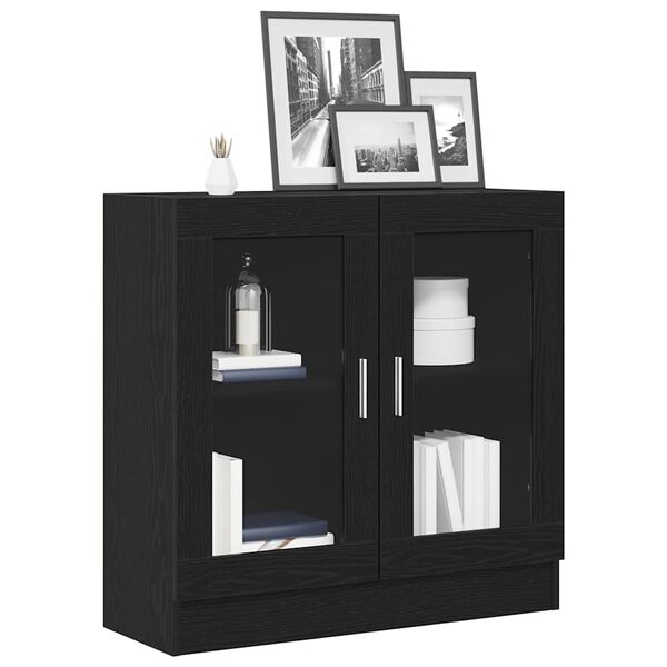 vidaXL Biblioth&egrave;que Ch&ecirc;ne noir 82,5 x 30,5 x 80 cm Bois d'ing&eacute;nierie
