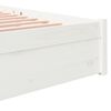 vidaXL Cadre de lit sans matelas blanc bois massif 150x200 cm