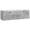vidaXL Meuble TV mural 98 x 31 x 30 cm Gris b&eacute;ton Bois d'ing&eacute;nierie