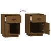 vidaXL Tables de chevet 2pcs Marron miel 40x34x55cm Bois de pin massif