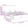vidaXL Lit de Rangement Ch&ecirc;ne Sonoma 150 x 200 cm Bois d'ing&eacute;nierie