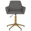 vidaXL Chaise pivotante de bureau Gris fonc&eacute; Velours