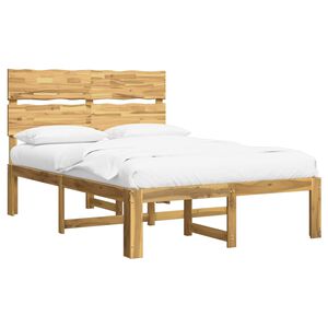 vidaXL Cadre de lit double avec t&ecirc;te de lit ROSTOCK Blanc 140 x 190 cm