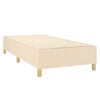 vidaXL Sommier &agrave; lattes de lit avec matelas Cr&egrave;me 80x200 cm Tissu
