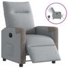 vidaXL Fauteuil inclinable électrique Gris clair Tissu