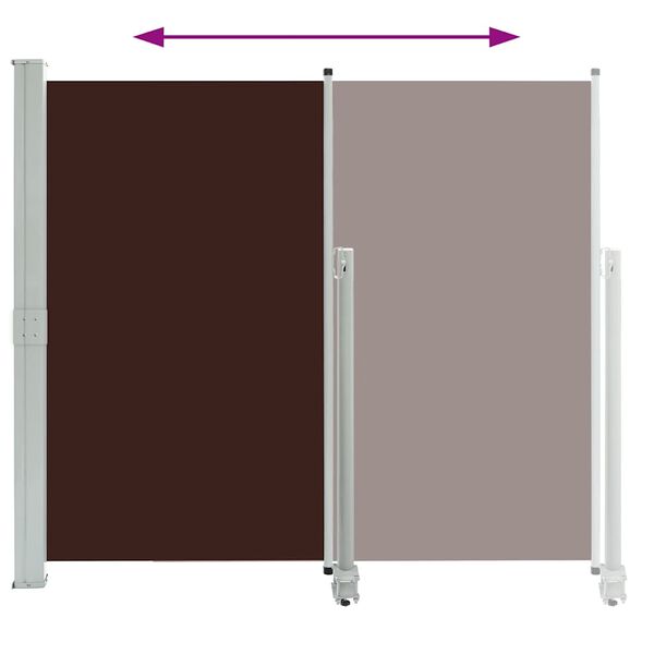 vidaXL Auvent latéral rétractable de patio 160x300 cm Marron