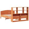 vidaXL Lit biblioth&egrave;que sans matelas cire marron 140x190 cm pin massif