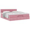 VidaXL Cadre de lit ottoman avec matelas rose 180x200 cm velours